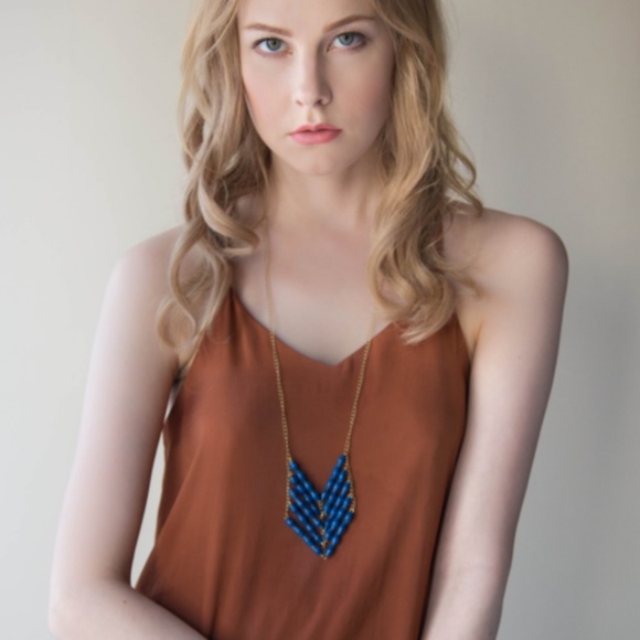 NWT Chevron Eve Fair Trade Necklace - Picture 3 of 8